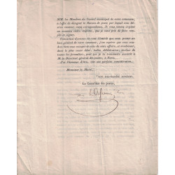 DIRECTION GENERALE DES POSTES - LE CONTROLEUR DES POSTES - ISERE - GRENOBLE - 10-10-1825.